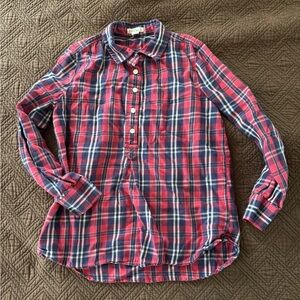 Crewcuts Red and Blue Plaid Tunic Shirt